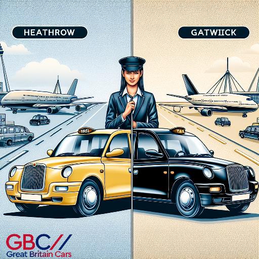 Comparación de servicios de minicab entre Heathrow y Gatwick - Great Britain Cars